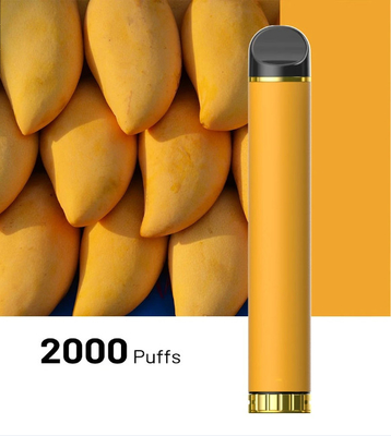 2000 Puffs Salt Nicotine Disposable Vapes Custom E Cig Vaporizer OEM / ODM
